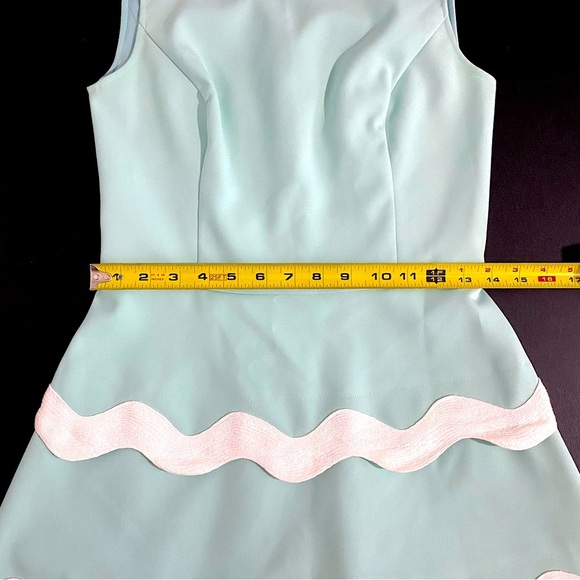 Sail To Sable New 60s Retro Daniele Ric Rac Dress Scallop Lace Fit & Flare Mini - Picture 7 of 12